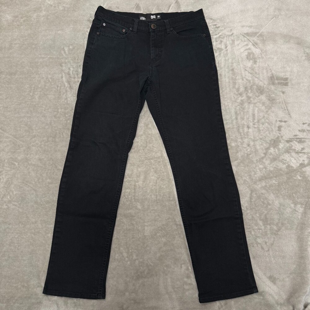 RSQ Jeans London Skinny Slim Straight Leg Black Jeans Size 20 31